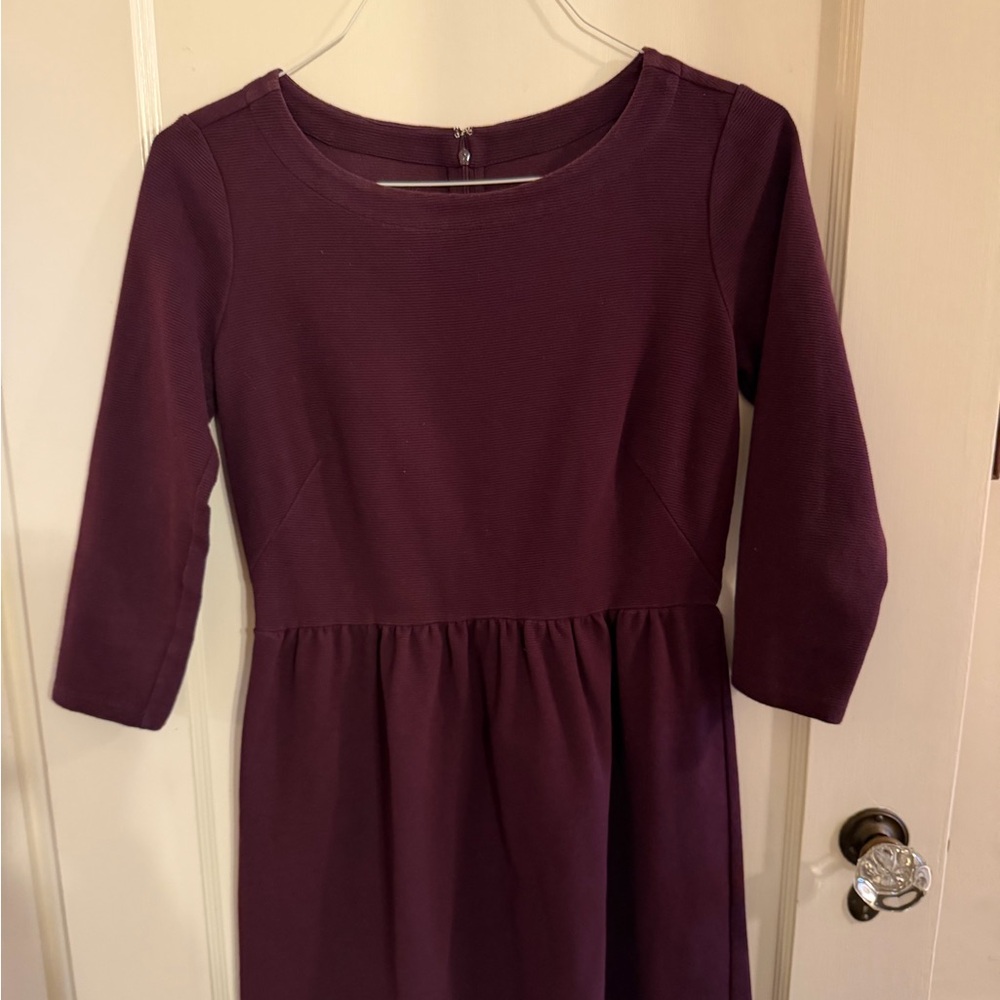 LOFT Elegant Burgundy Knit Dress